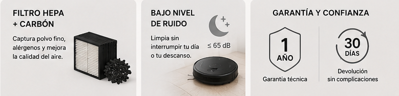 Aspiradora Robot Inteligente 4000 Pa – Limpieza Automática 2‑en‑1, Navegación Inteligente y Batería 180 Minutos